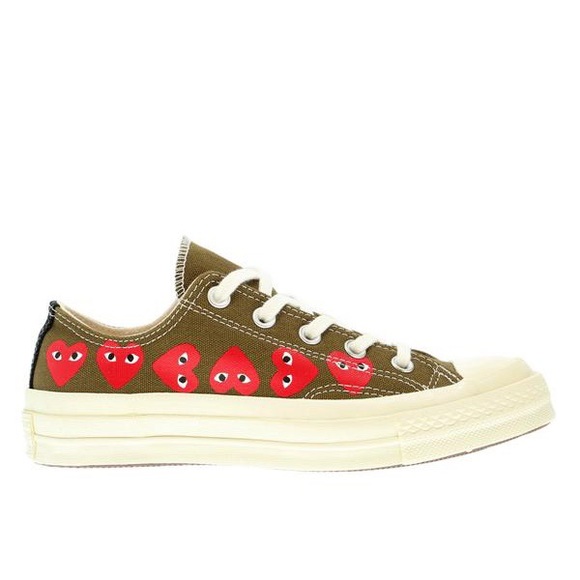 CONVERSE X COMME DES GARCONS PLAY Low Top Khaki 6
